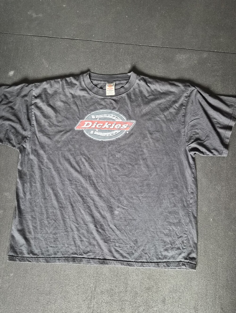 Dickies Black Short-Sleeve Logo Tee with Red Accent 3XL